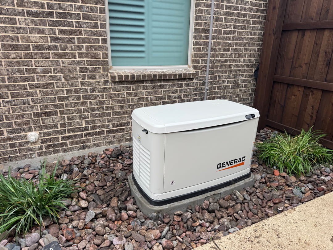 HomeSafe standby generator installed at Trophy Club residence