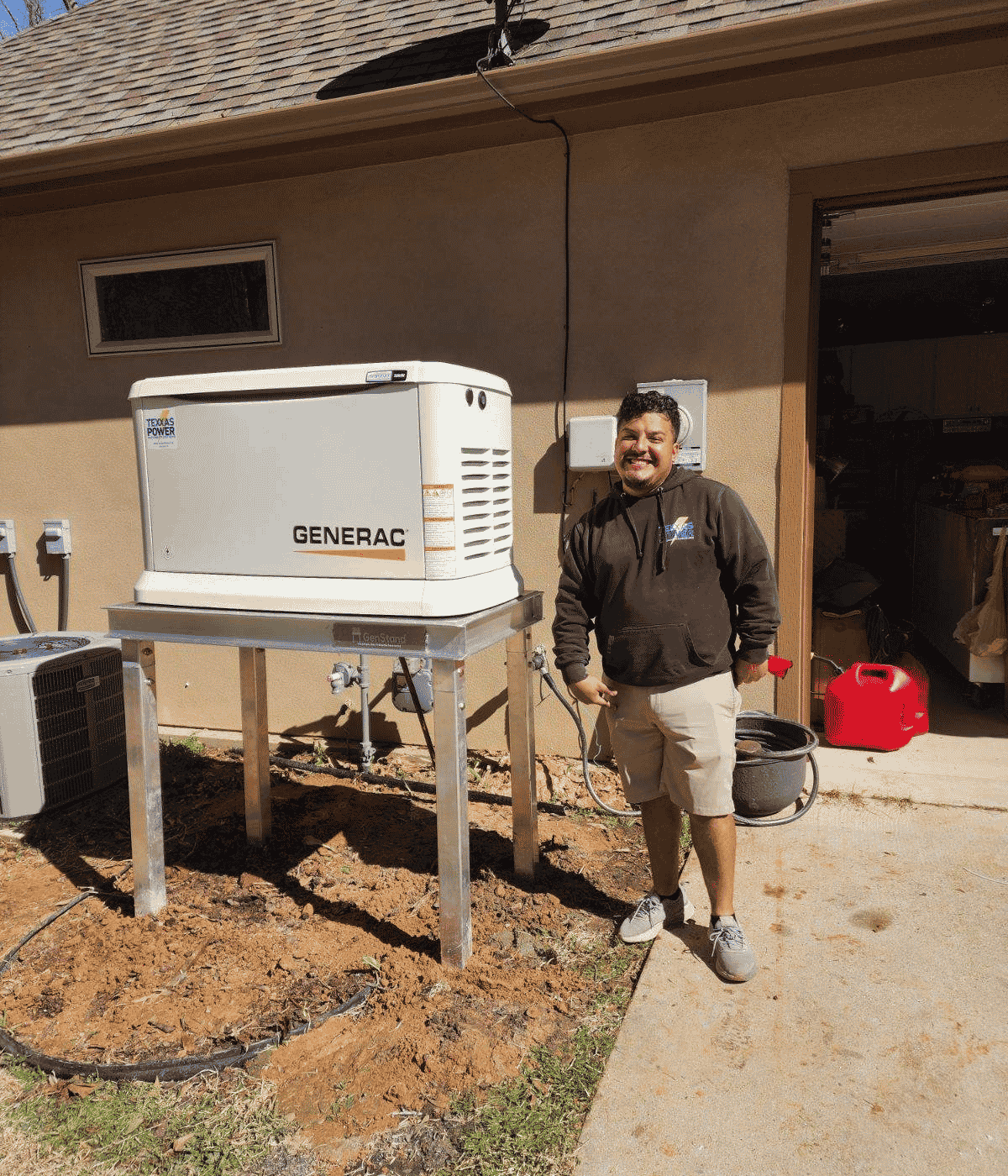 HomeSafe generator installation in progress